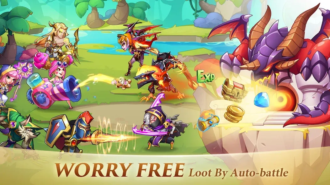 Взлом Idle Heroes (Айдел Хироес)  [МОД Много монет] — стабильная версия apk на Андроид screen 3