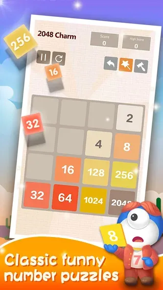 Скачать взломанную Number Charm: Slide Puzzle (Две тысячи сорок восемь)  [МОД Menu] — стабильная версия apk на Андроид screen 4