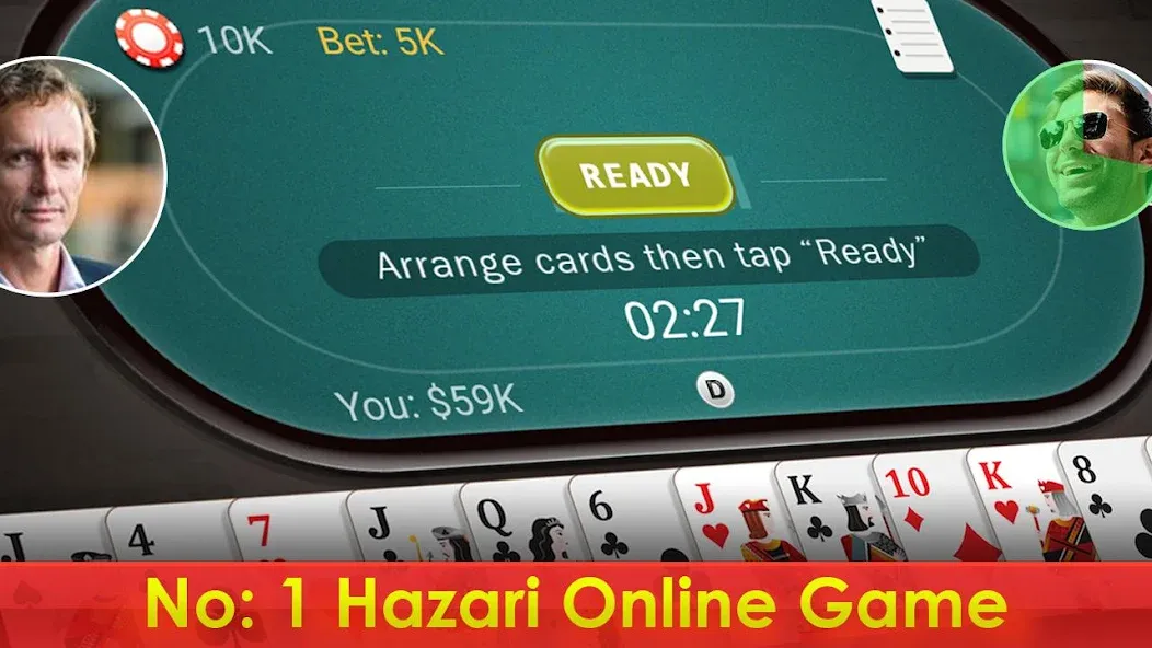 Скачать взлом Hazari — 1000 Points Card Game (Хазари)  [МОД Mega Pack] — стабильная версия apk на Андроид screen 1