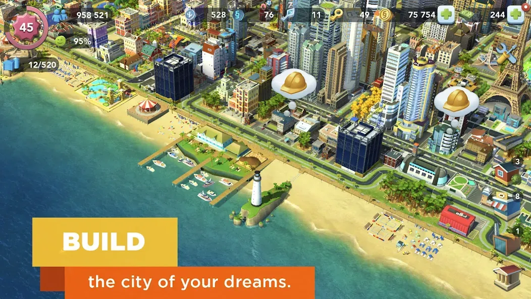 Скачать взлом SimCity BuildIt (СимСити БилдИт)  [МОД Unlocked] — последняя версия apk на Андроид screen 3