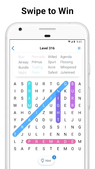 Взломанная Word Search — crossword puzzle (Уорд Срч)  [МОД Все открыто] — стабильная версия apk на Андроид screen 3