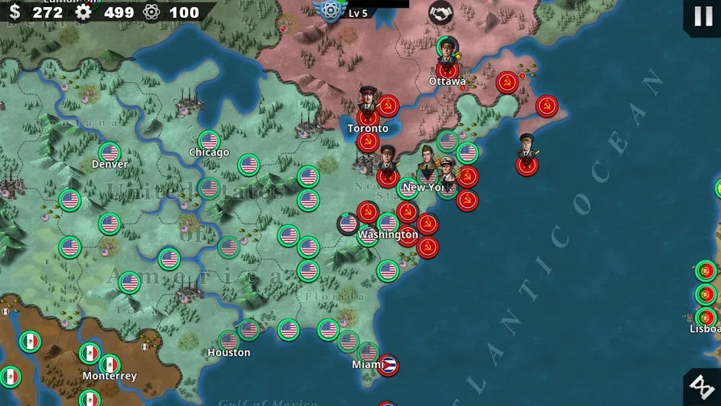 Скачать взломанную World Conqueror 4-WW2 Strategy (Ворлд Конкерор 4)  [МОД Unlocked] — полная версия apk на Андроид screen 3