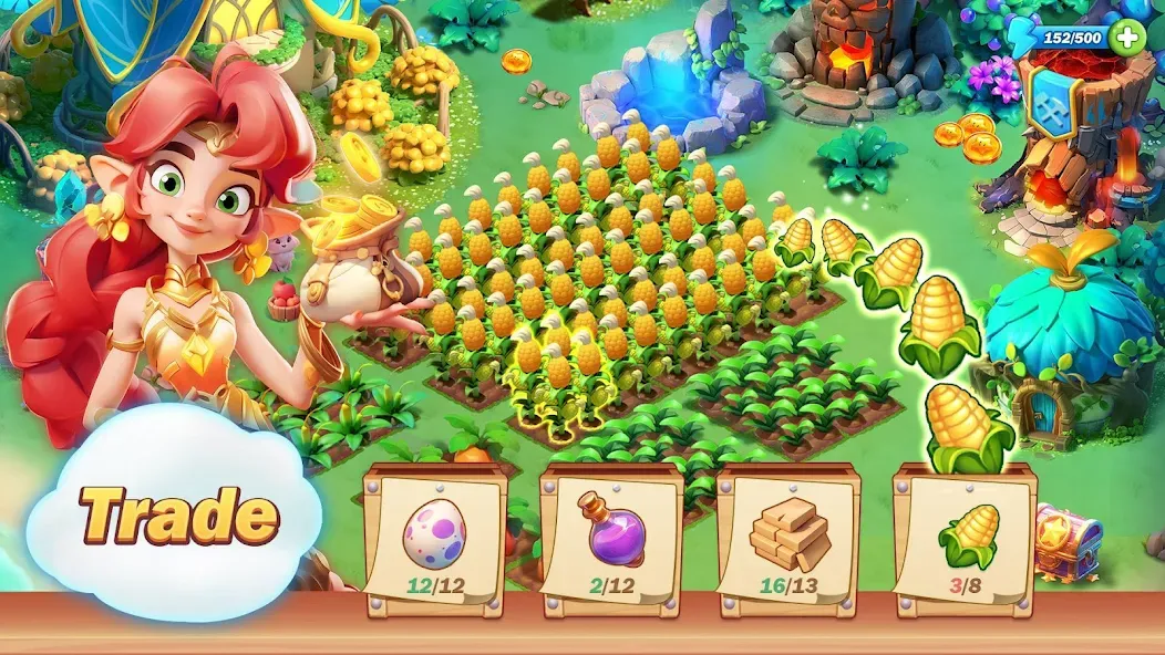 Взломанная Pixie Island — Farming Game (Пикси Айленд)  [МОД Бесконечные монеты] — полная версия apk на Андроид screen 3