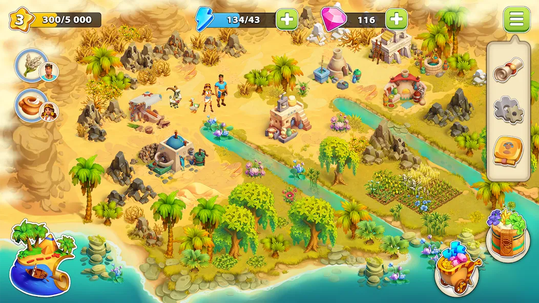 Взломанная Nile Valley: Farm Adventure (Ниловская долина)  [МОД Unlimited Money] — последняя версия apk на Андроид screen 1