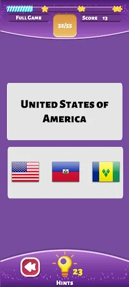 Скачать взломанную Country Flags World Quiz Game  [МОД Unlocked] — полная версия apk на Андроид screen 1