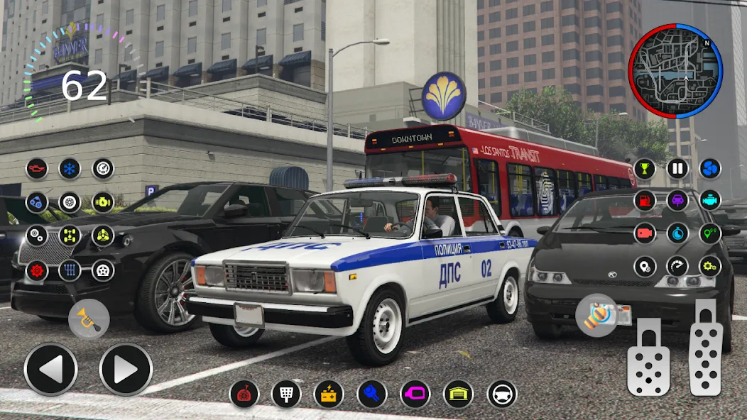 Скачать взлом Police Car Riders: VAZ 2107  [МОД Unlocked] — полная версия apk на Андроид screen 1