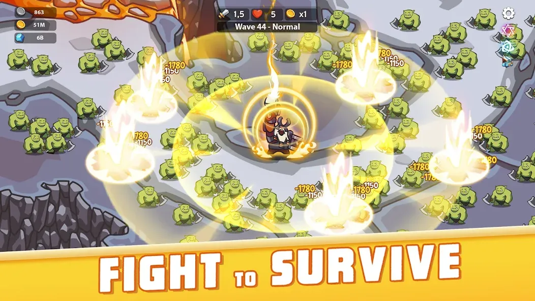 Скачать взлом Empire Survivor: Idle Defense (Импайр Кингдом)  [МОД Unlimited Money] — полная версия apk на Андроид screen 1