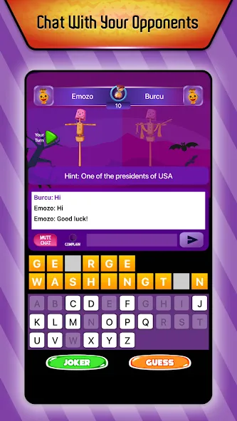 Скачать взломанную Online Hangman Word Game (Онлайн игра в слова Висельник)  [МОД Unlocked] — последняя версия apk на Андроид screen 1