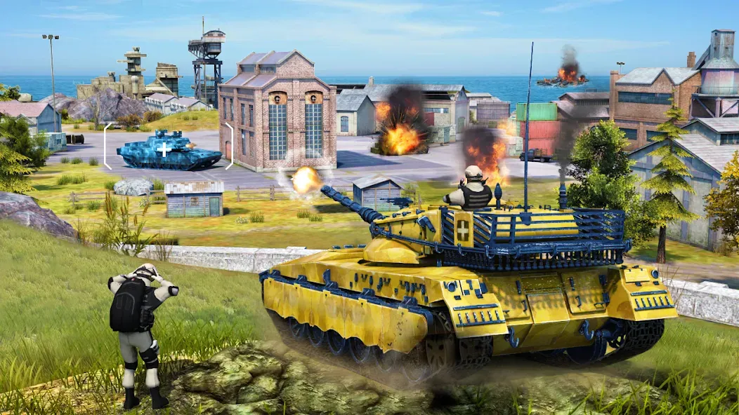 Взломанная Tank Battle Army Games 2023  [МОД Все открыто] — стабильная версия apk на Андроид screen 2