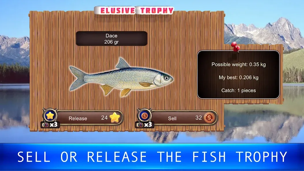 Взломанная Fish rain: sport fishing  [МОД Меню] — последняя версия apk на Андроид screen 2