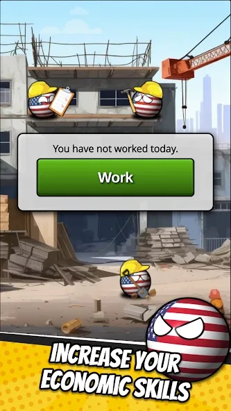 Взломанная e-Sim Countryball Be President  [МОД Все открыто] — стабильная версия apk на Андроид screen 4