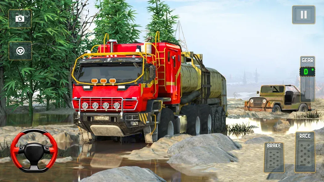 Взломанная Offroad Mud Truck Driving Sim  [МОД Все открыто] — стабильная версия apk на Андроид screen 4