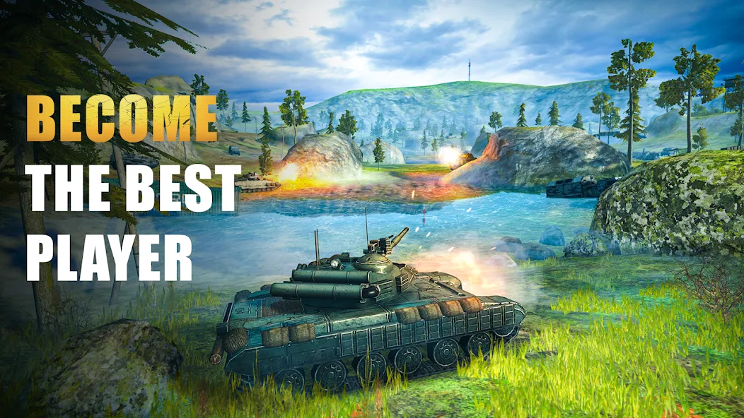 Скачать взломанную Tank Force: Tank games blitz  [МОД Много денег] — последняя версия apk на Андроид screen 2