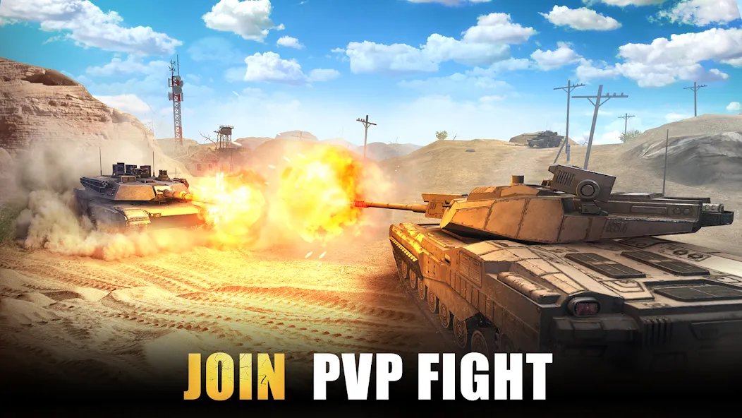 Скачать взломанную Tank Force: Tank games blitz  [МОД Много денег] — последняя версия apk на Андроид screen 3