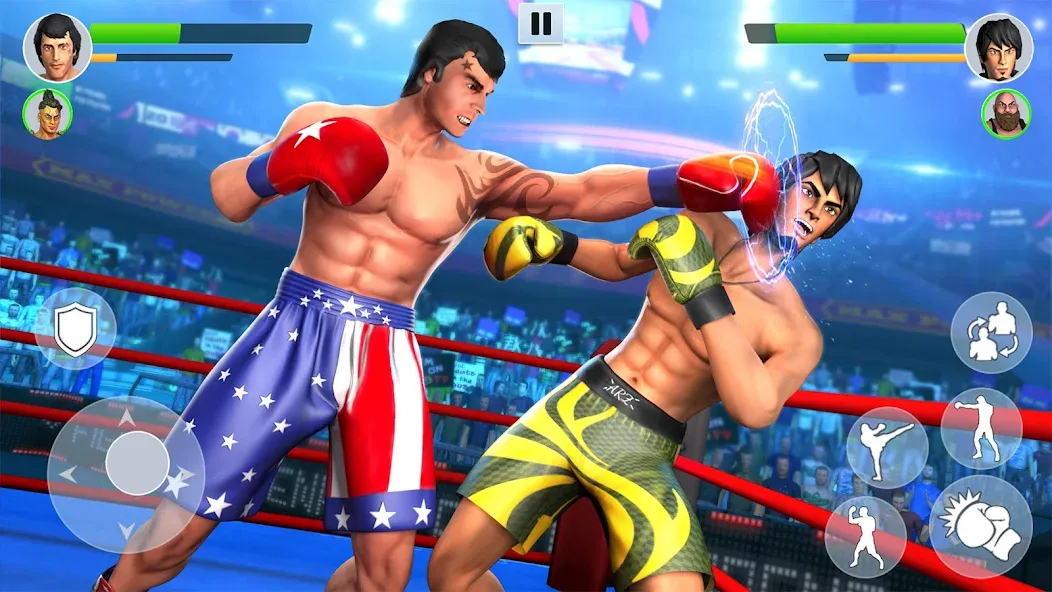 Скачать взломанную Boxing Heros: Fighting Games (Тэг Боксинг Игры)  [МОД Unlocked] — стабильная версия apk на Андроид screen 4