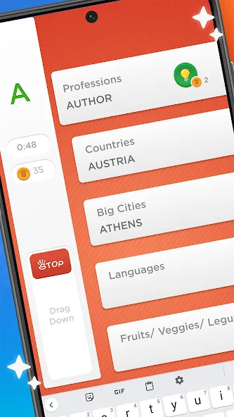 Взломанная Stop — Categories Word Game  [МОД Все открыто] — последняя версия apk на Андроид screen 1