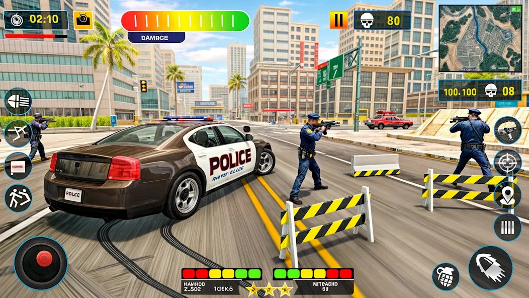 Скачать взлом US Police Shooting Crime City  [МОД Много монет] — стабильная версия apk на Андроид screen 2