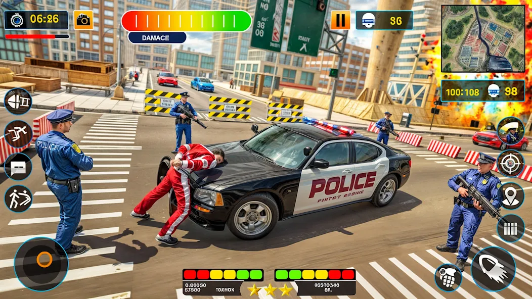 Скачать взлом US Police Shooting Crime City  [МОД Много монет] — стабильная версия apk на Андроид screen 3