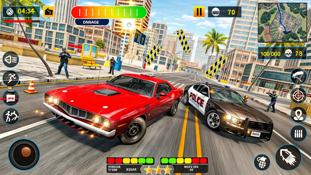 Скачать взлом US Police Shooting Crime City  [МОД Много монет] — стабильная версия apk на Андроид screen 4