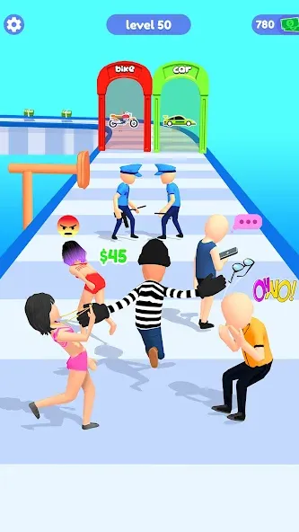 Скачать взлом Thief Run Race 3D: Fun Race  [МОД Много монет] — стабильная версия apk на Андроид screen 2