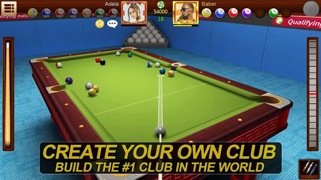 Скачать взлом Real Pool 3D Online 8Ball Game (Реал Пул 3Д Онлайн 8Бол Гейм)  [МОД Menu] — последняя версия apk на Андроид screen 2