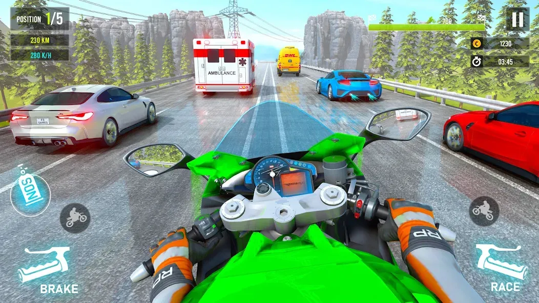 Скачать взлом Moto Traffic Bike Race Game 3d (Мото Трафик Байк Рейс Гейм 3д)  [МОД Unlimited Money] — полная версия apk на Андроид screen 1