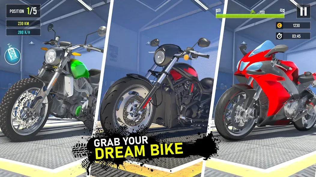 Скачать взлом Moto Traffic Bike Race Game 3d (Мото Трафик Байк Рейс Гейм 3д)  [МОД Unlimited Money] — полная версия apk на Андроид screen 2