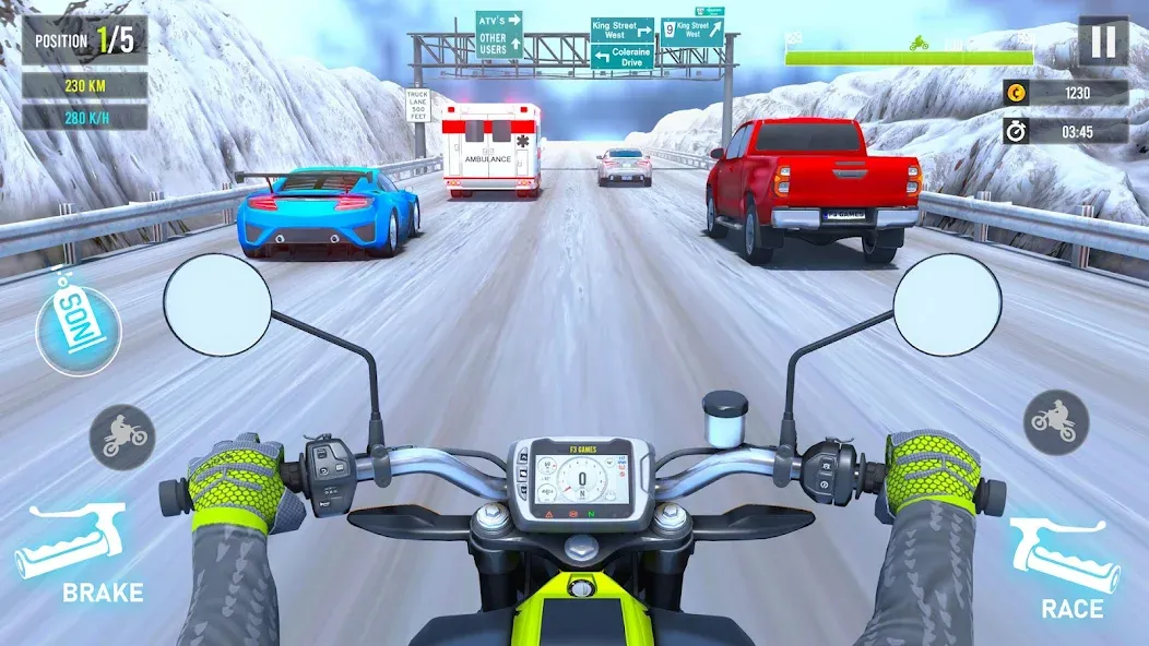 Скачать взлом Moto Traffic Bike Race Game 3d (Мото Трафик Байк Рейс Гейм 3д)  [МОД Unlimited Money] — полная версия apk на Андроид screen 3