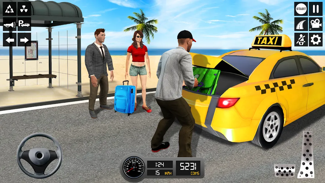 Скачать взломанную Taxi Simulator 3d Taxi Sim  [МОД Меню] — полная версия apk на Андроид screen 1