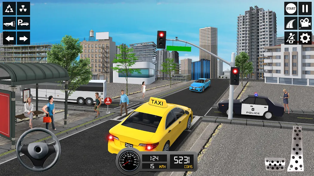 Скачать взломанную Taxi Simulator 3d Taxi Sim  [МОД Меню] — полная версия apk на Андроид screen 3