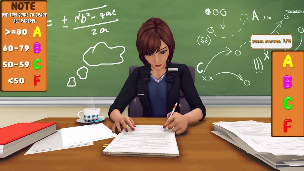 Скачать взломанную High School Teacher Simulator  [МОД Unlimited Money] — последняя версия apk на Андроид screen 3