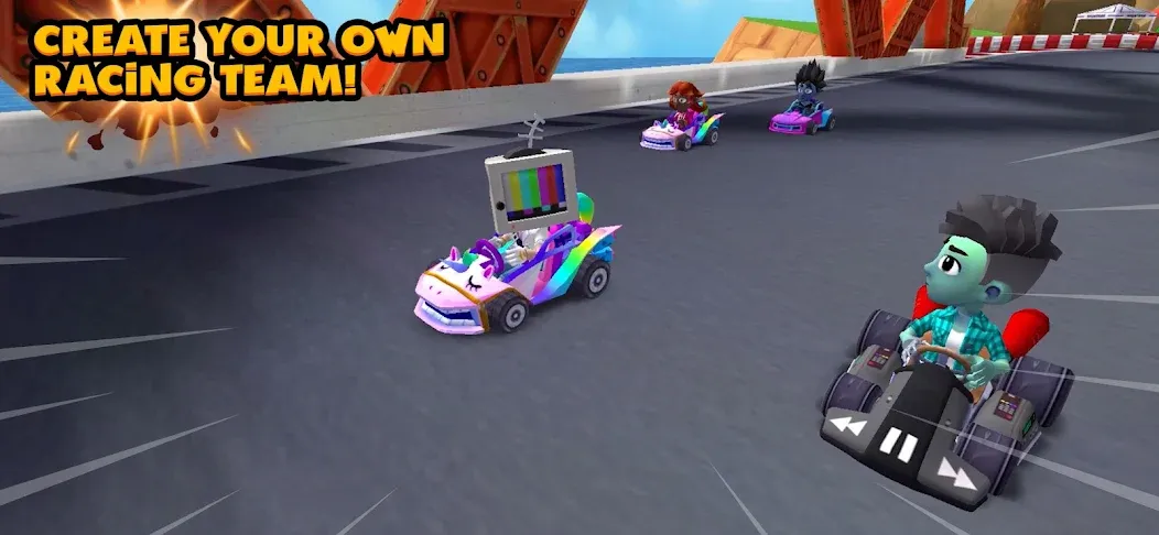 Скачать взлом Boom Karts Multiplayer Racing (Бум Картс Мультиплеер Рейсинг)  [МОД Бесконечные деньги] — полная версия apk на Андроид screen 3