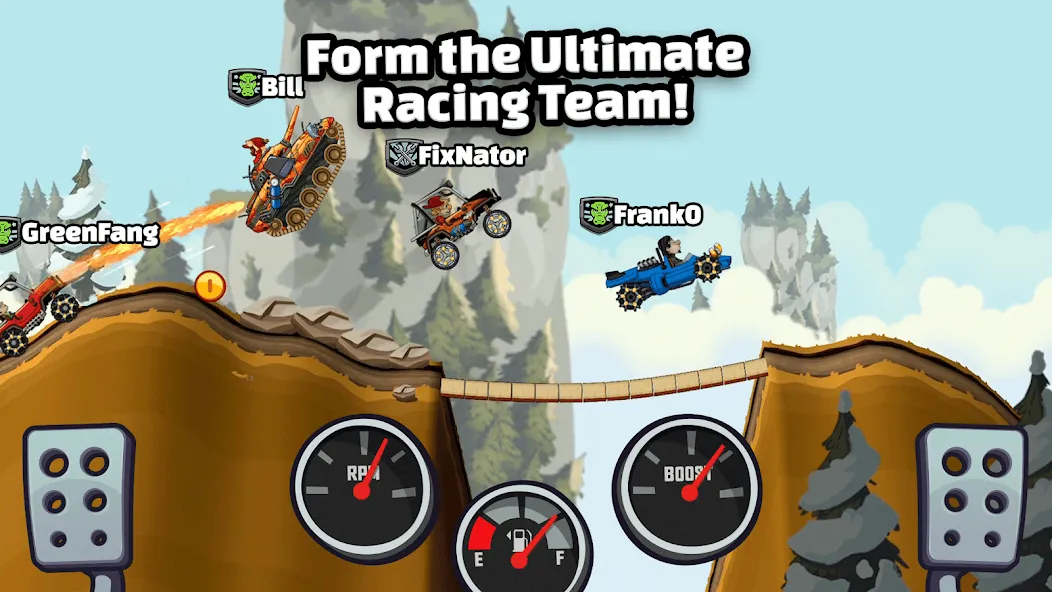 Взломанная Hill Climb Racing 2 (Хилл Клаим Рейсинг 2)  [МОД Menu] — полная версия apk на Андроид screen 5