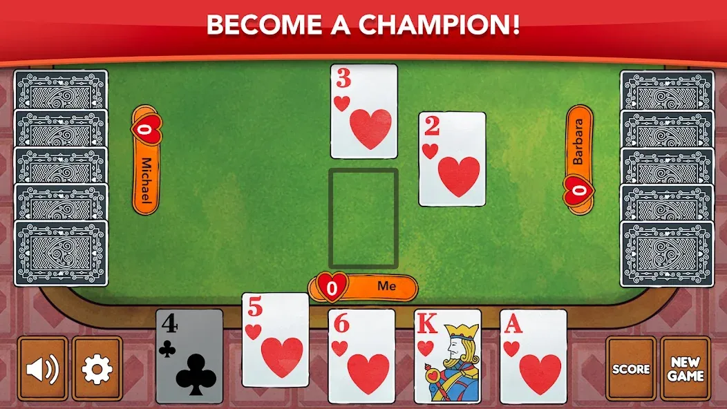 Скачать взлом Hearts — Card Game Classic (Хартс)  [МОД Unlocked] — полная версия apk на Андроид screen 2