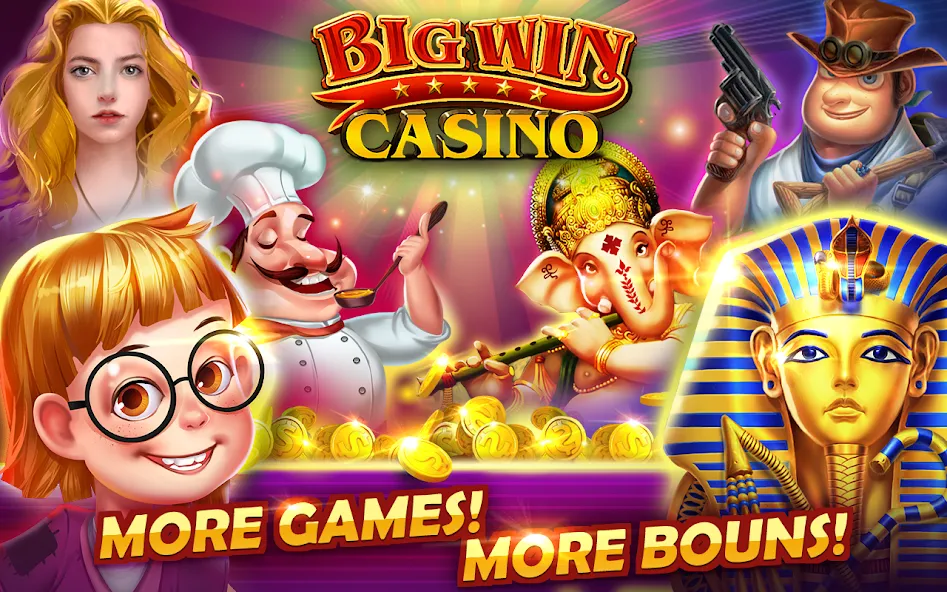 Взлом Big Win — Slots Casino™ (Биг Вин)  [МОД Меню] — последняя версия apk на Андроид screen 1