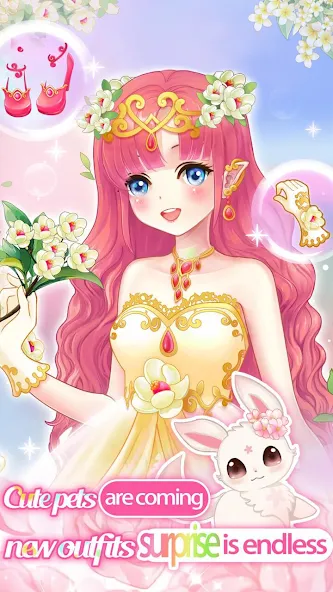 Скачать взломанную Dream Flower Dressup  [МОД Unlimited Money] — стабильная версия apk на Андроид screen 1