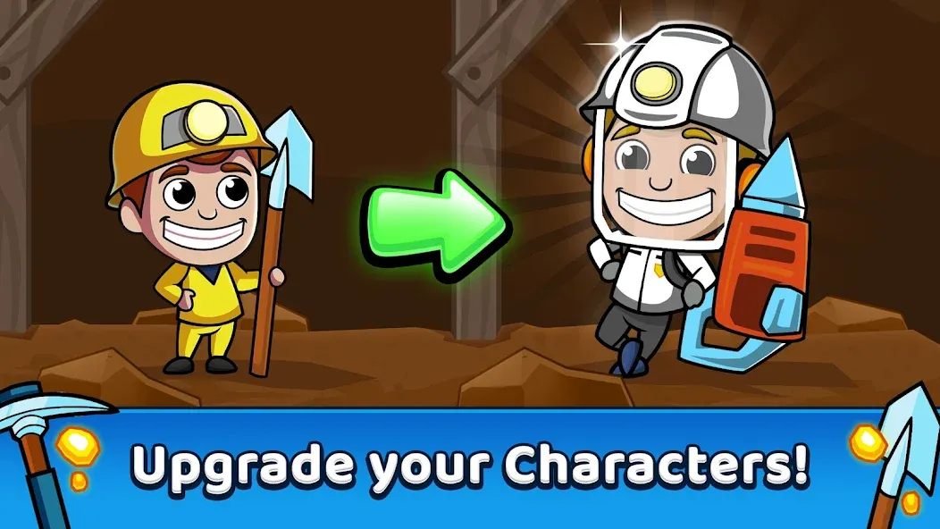 Скачать взлом Idle Miner Tycoon: Gold Games  [МОД Меню] — последняя версия apk на Андроид screen 2