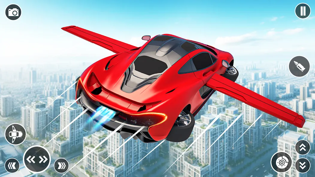 Скачать взлом Flying Car Robot Shooting Game  [МОД Mega Pack] — стабильная версия apk на Андроид screen 1