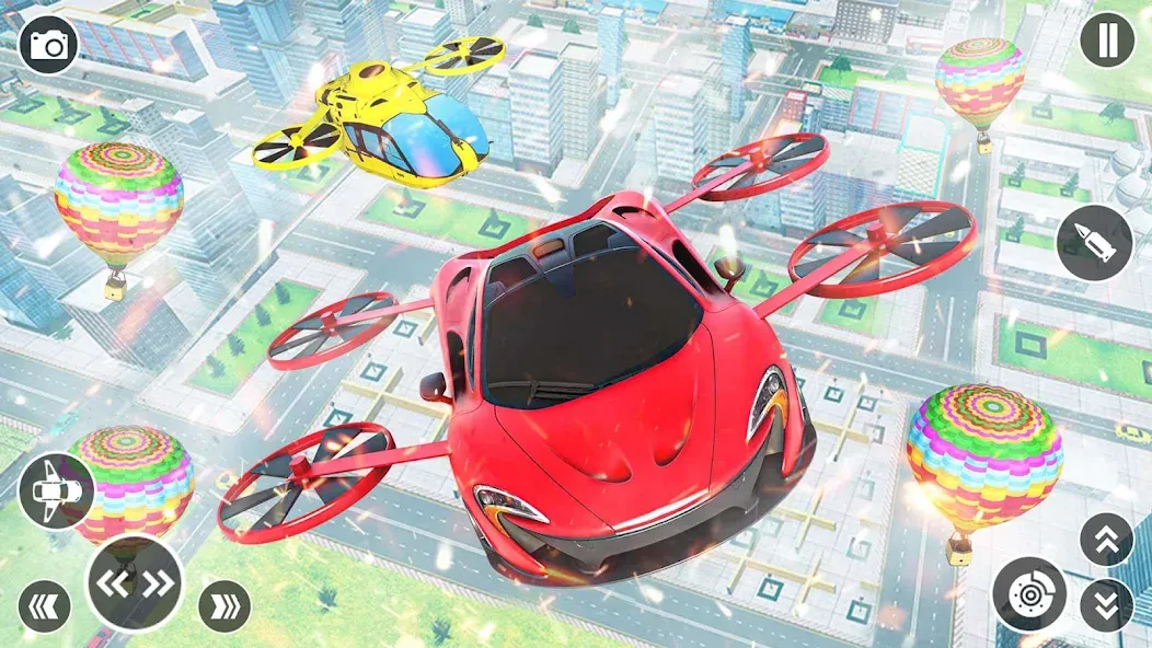 Скачать взлом Flying Car Robot Shooting Game  [МОД Mega Pack] — стабильная версия apk на Андроид screen 5