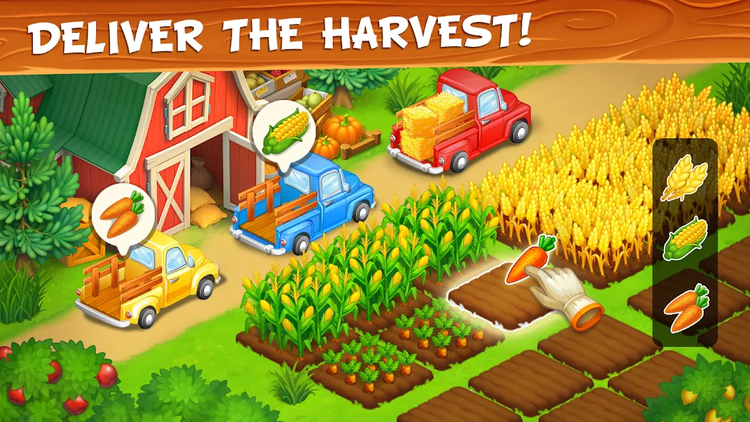 Скачать взломанную Farm Town — Family Farming Day (Фарм Таун)  [МОД Меню] — последняя версия apk на Андроид screen 2