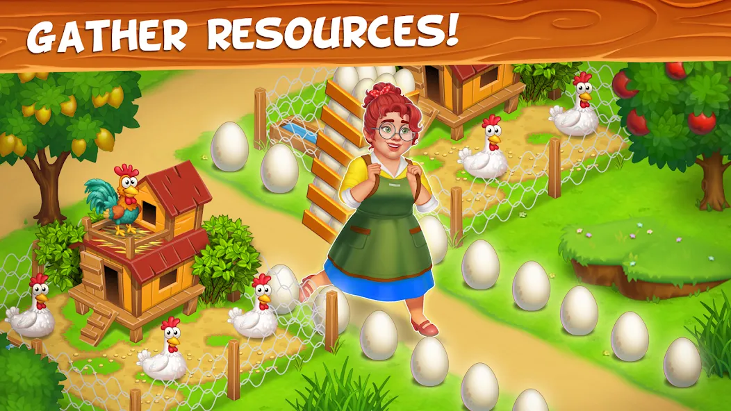 Скачать взломанную Farm Town — Family Farming Day (Фарм Таун)  [МОД Меню] — последняя версия apk на Андроид screen 3