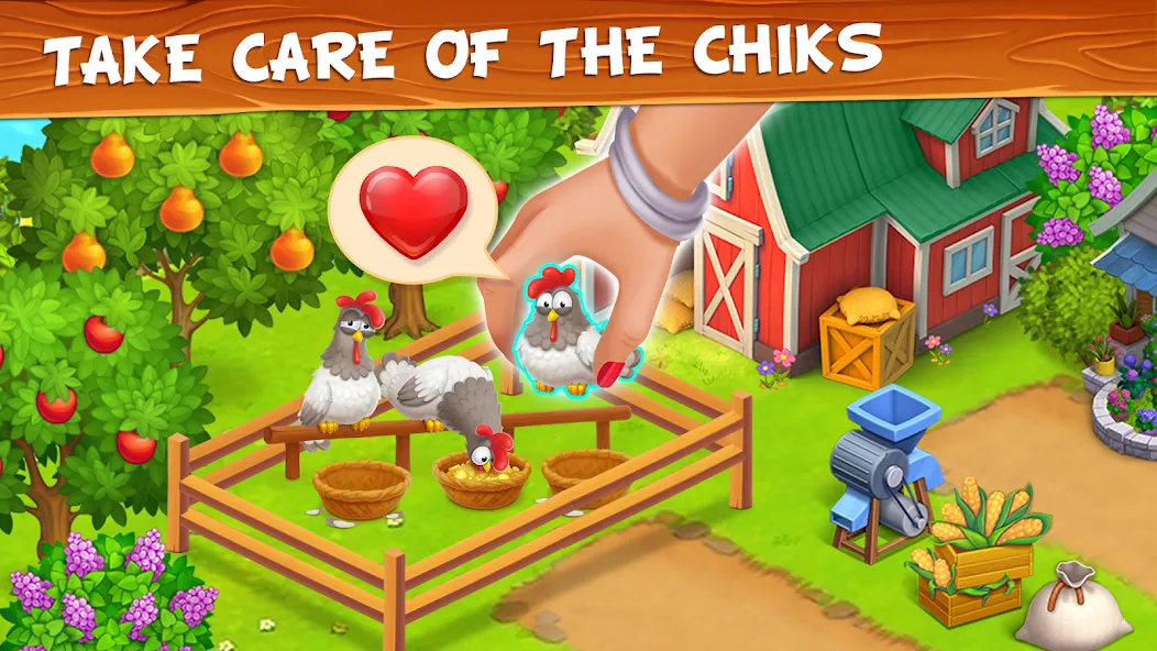 Скачать взломанную Farm Town — Family Farming Day (Фарм Таун)  [МОД Меню] — последняя версия apk на Андроид screen 4