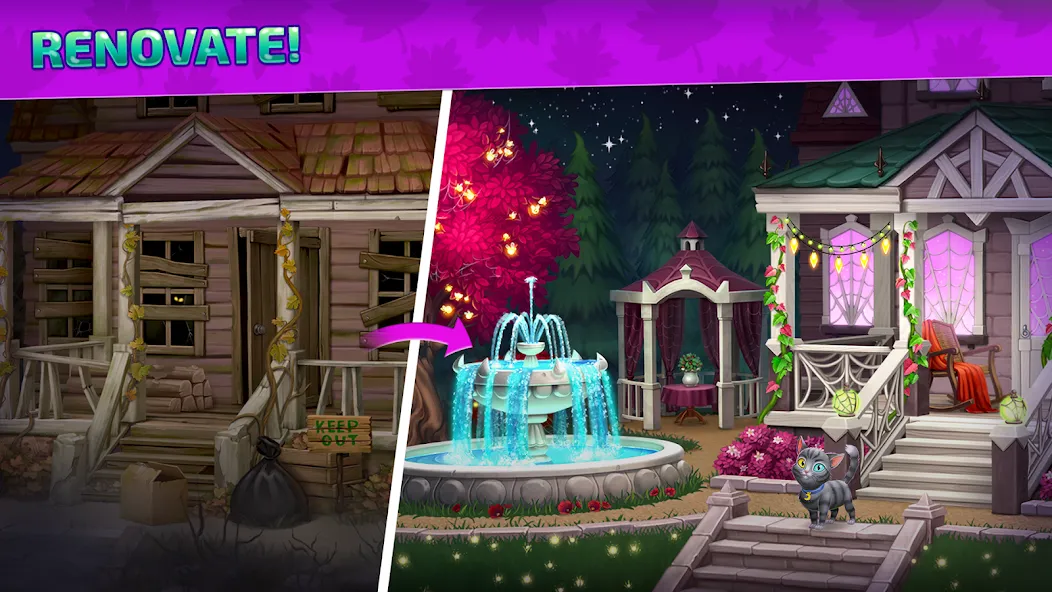 Взломанная Chloe's Merge: House Design (Хэллоуин Мердж)  [МОД Unlimited Money] — последняя версия apk на Андроид screen 5