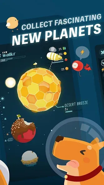 Скачать взломанную Walkr: Fitness Space Adventure (Уолкр)  [МОД Menu] — стабильная версия apk на Андроид screen 2