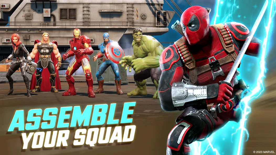 Скачать взлом MARVEL Strike Force: Squad RPG (Марвел Страйк Форс)  [МОД Много монет] — последняя версия apk на Андроид screen 1