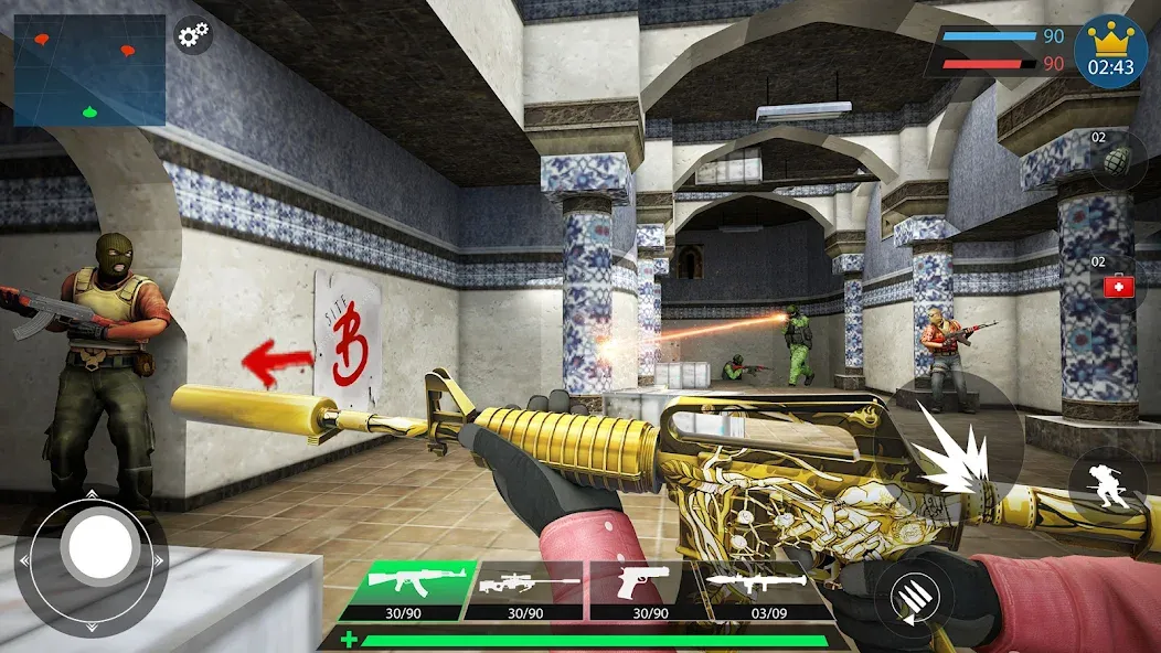 Скачать взломанную Commando Gun Shooting Games 3D  [МОД Бесконечные деньги] — полная версия apk на Андроид screen 4