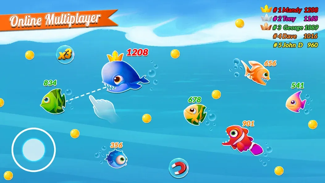 Скачать взлом Fish.IO Fish Games Shark Games (Фиш Ай О Фиш Геймс Шарк Геймс)  [МОД Unlimited Money] — полная версия apk на Андроид screen 2