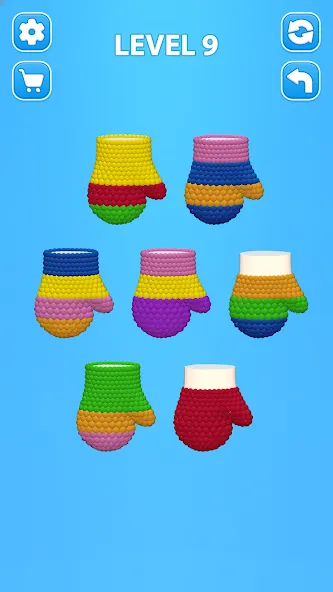 Скачать взломанную Cozy Knitting: Sorting games (Кози Ниттинг)  [МОД Unlocked] — стабильная версия apk на Андроид screen 2