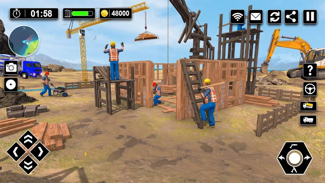 Взломанная Wood House Construction Game  [МОД Много денег] — стабильная версия apk на Андроид screen 2