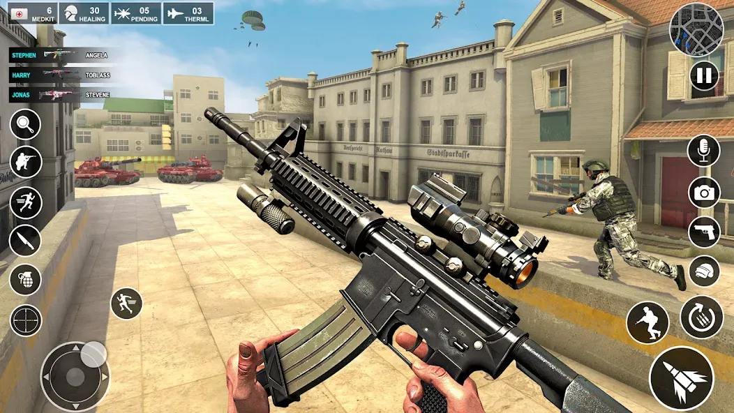 Взломанная Anti Terrorist Shooting Game  [МОД Все открыто] — стабильная версия apk на Андроид screen 1